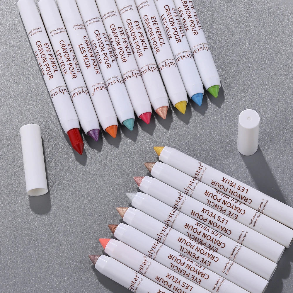 Pearly Eyeshadow Highlighter Stick Pencil Waterproof Glitter Matte High Pigment Eyelid Under Crease Eye Shadow Painted Makeup HIP