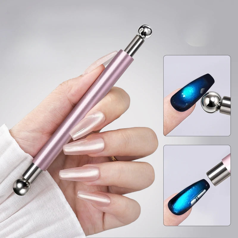 Strong Magnetic Long Double Head Nail Magnet Tool Pens Magnetic Cat Eye Gel Polish Nail Art Kit for DIY Salon Studio Or Home Use HIP