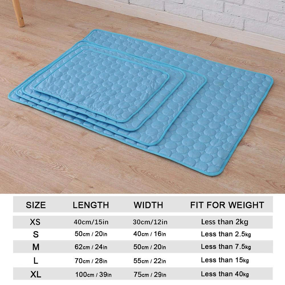 Pet Cooling Mat for Dogs & Cats – Ice Gel Pad, 5 Sizes Pet Cooling Mat HIP