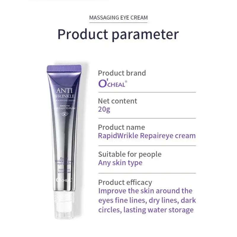 OCHEAL Hyaluronic Acid Roller Eye Cream – Wrinkles & Dark Circles Roller Eye Cream HIP