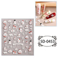 5D Embossed Nail Art Stickers Waterproof Halloween Christmas Handset Decals DIY Manicure Graffiti Decoration Nails Art Ornament HIP 53
