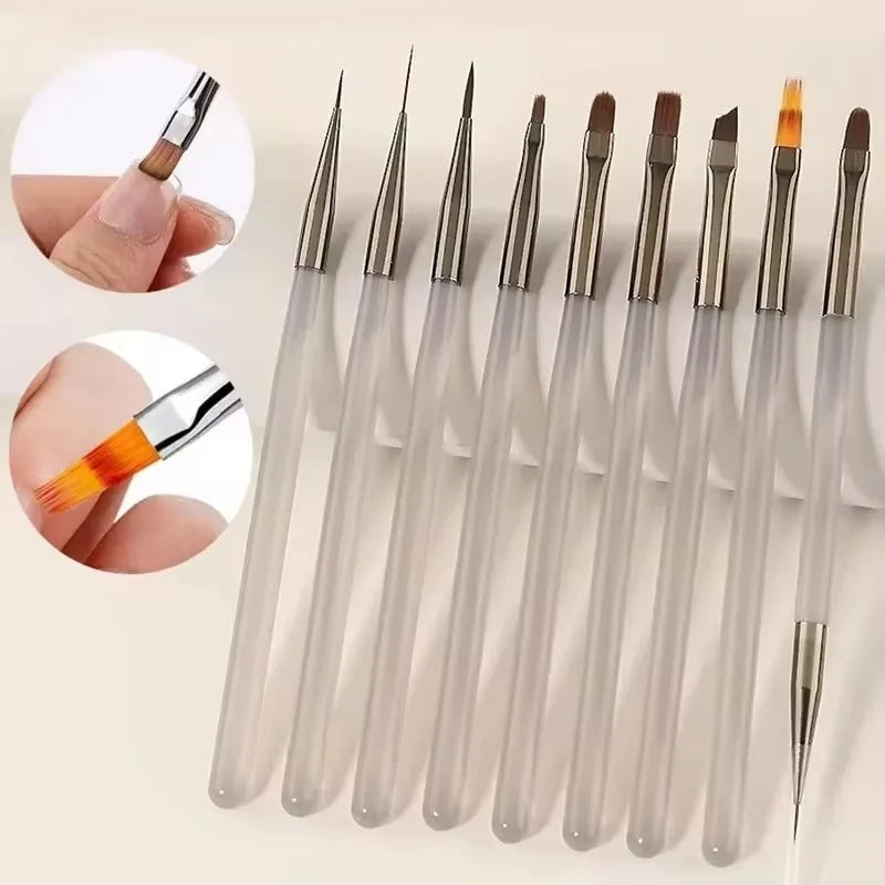 9-Piece Nail Art Brush Set – Gel, Liner & Design Pens | HIP Nail Art Brush Set HIP