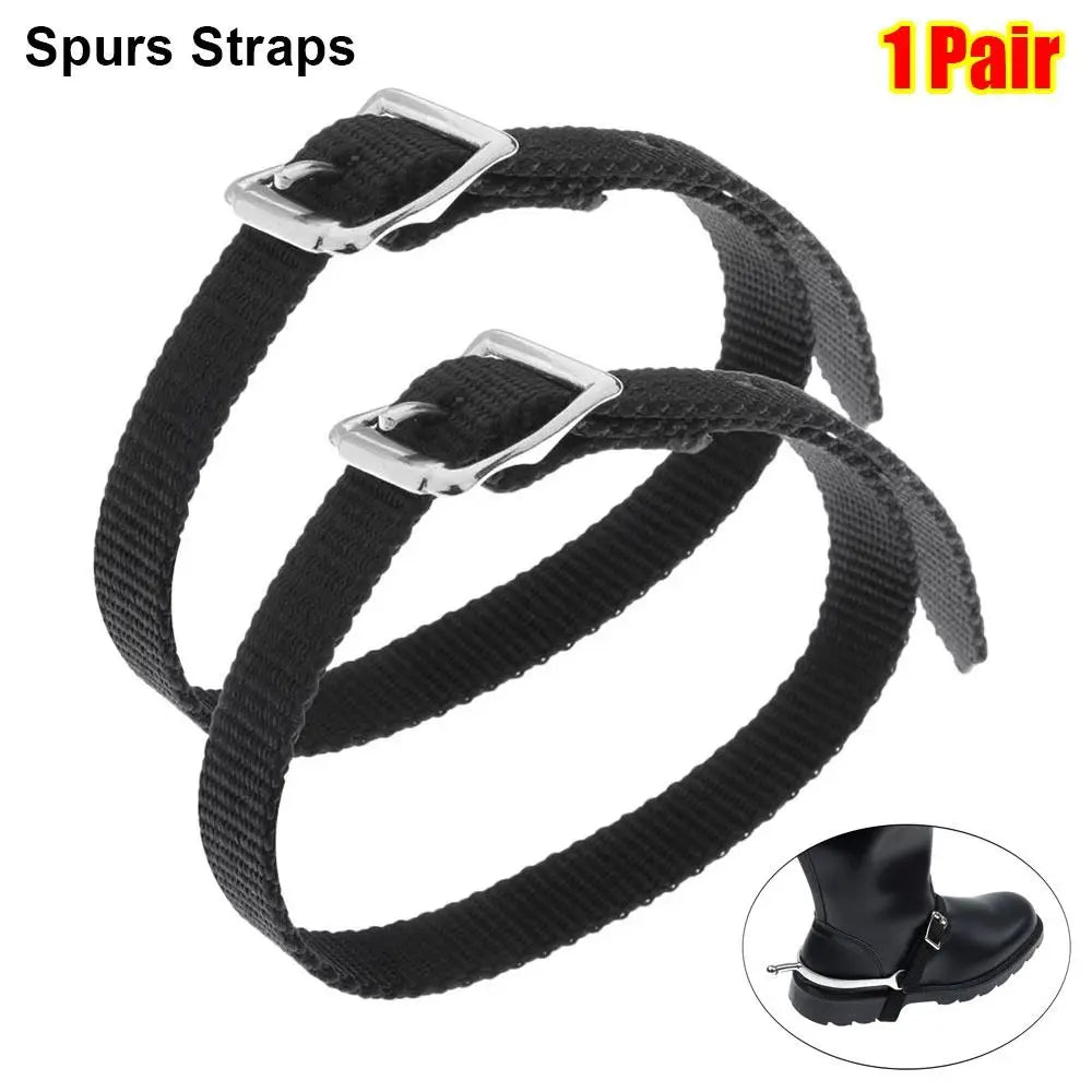 Western Spur Straps with Alloy Buckle – Adjustable 1 Pair Equestrian Spur Straps HIP