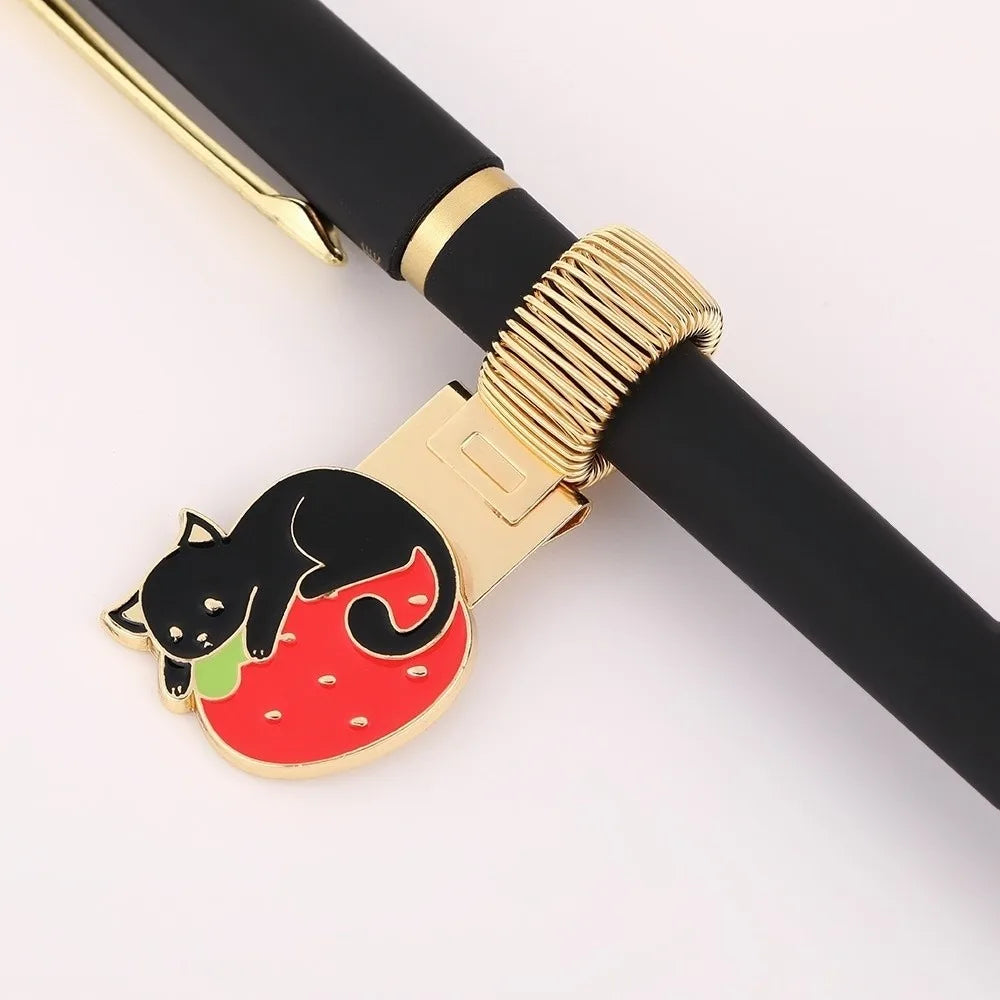 Metal Animal Spring Pen Clip & Bookmark Holder – Enamel Pen Clip Bookmark HIP