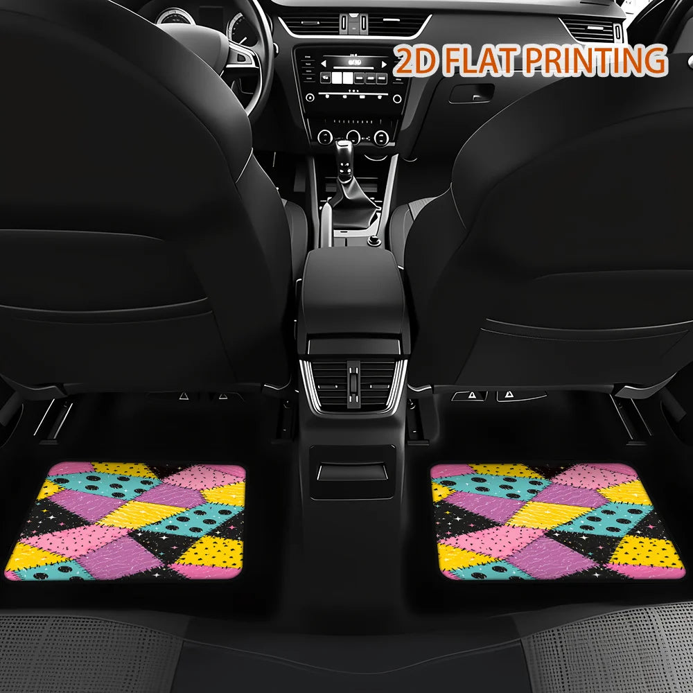 4-Piece Halloween Car Floor Mats for Sedans & SUVs – Black Car Floor Mats HIP