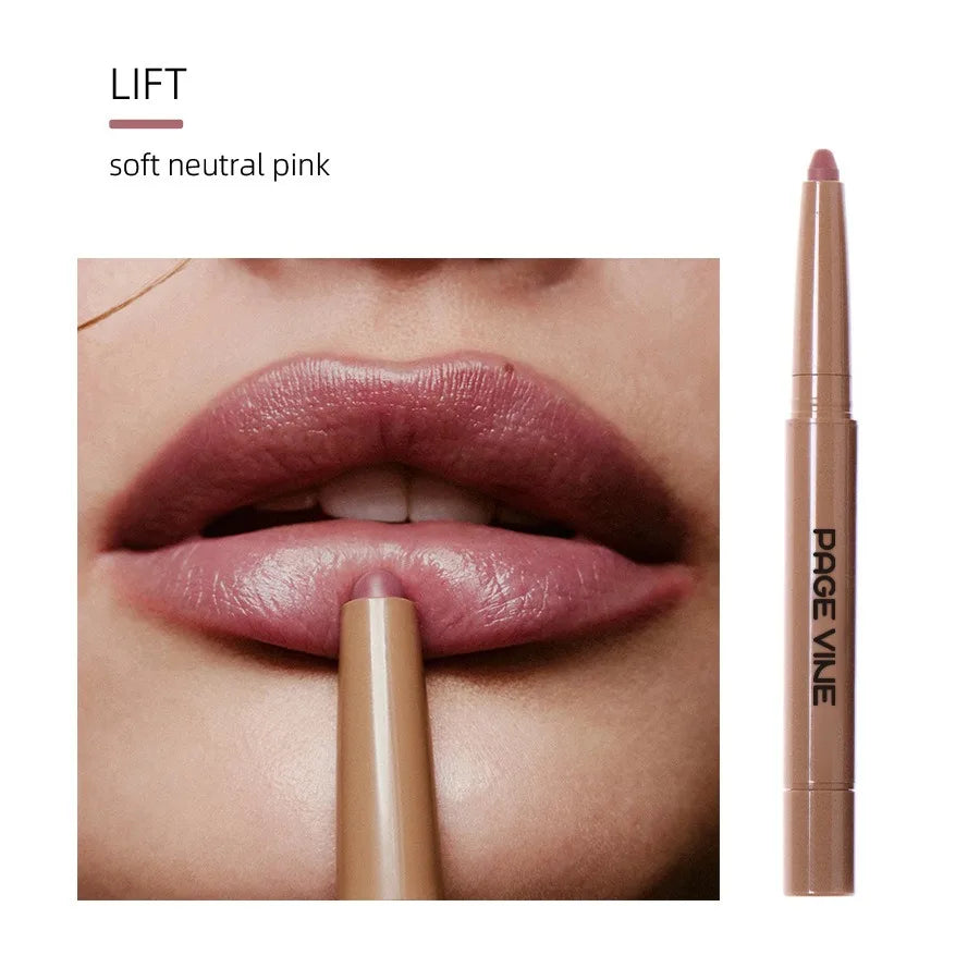 Chocolate Brown Silky Lipliner Pen Peptide Lipgloss Pencil Lasting Matte Nude Pink Lipstick Lip Outline Contour Defind Lip Liner HIP 01-PAGE VINE