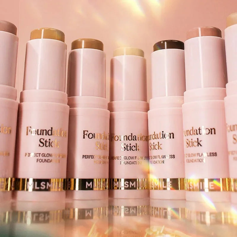 Matte Foundation Stick Oil Control Primer BB Cream Medium Coverage Light Bronzer Sculpt Face Outline Contour Brighten Concealer HIP