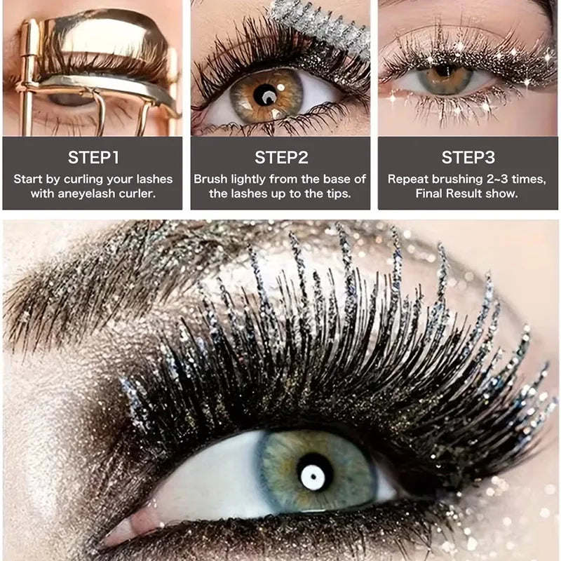 Diamond Glitter Mascara Waterproof Silver Sparkling | JUJU Dream Glitter Mascara HIP
