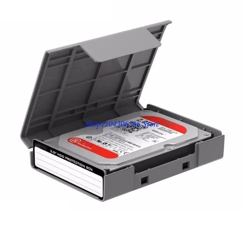 3.5" Hard Drive Storage Case – Shockproof Portable HDD Cover Hard Drive Case HIP for Grey CN
