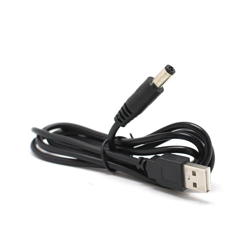 USB to DC Cable 1m – 5.5×2.1mm Barrel Plug 5V Power Supply USB Power Cable HIP