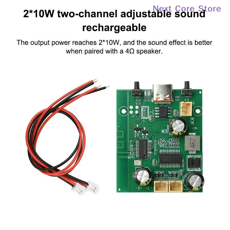 DC5V 3.7V TWS Bluetooth Amplifier Board – 2×10W Hi-Fi Stereo Bluetooth Amplifier Board HIP