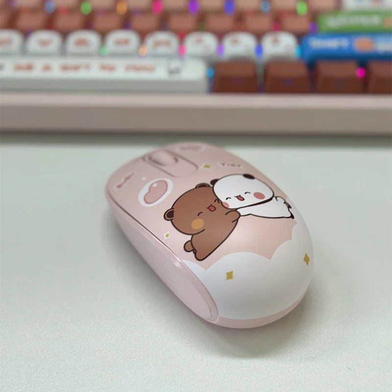 Panda Bubu & Dudu Cartoon Keyboard & Mouse Set | Cute Gift Cartoon Keyboard Mouse Set HIP