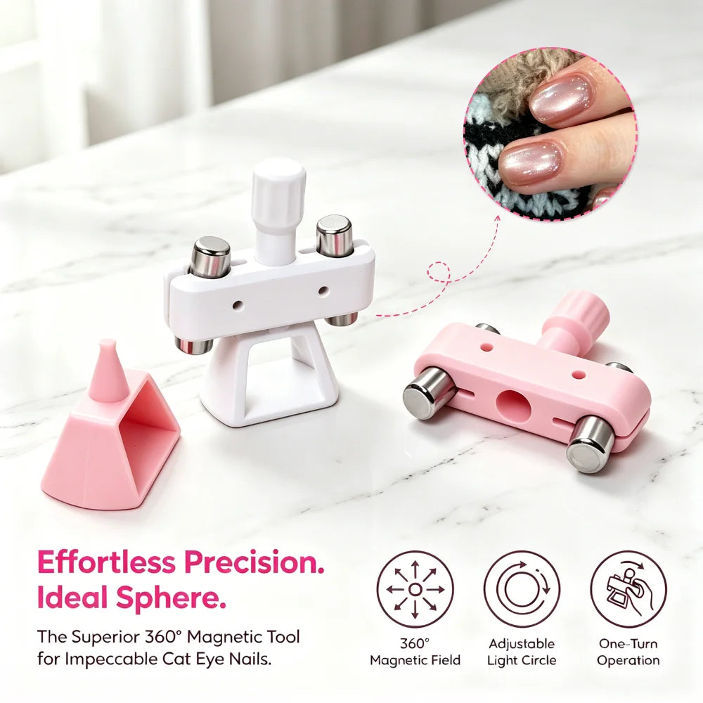 Rotatable Glass Bead Gyroscope Cat Eye Magnet Strong Quick Absorb 3D Magnetic Nail Art Cat Eye Effect Nail Supplies Nail Polish HIP