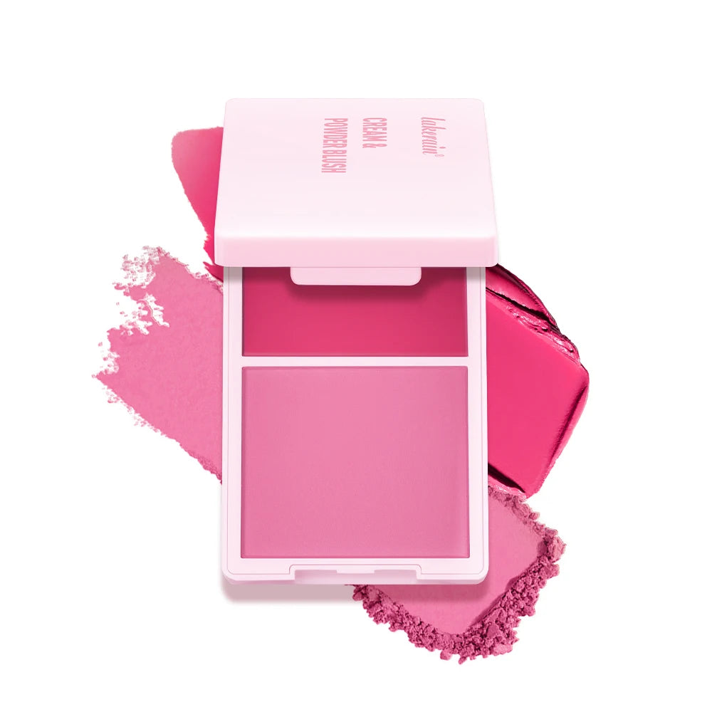 2Color Blush Cream and Brush Powder Long-lasting Wearing High Pigment Natural Matte Blush For Girl Blush Cosmtics HIP