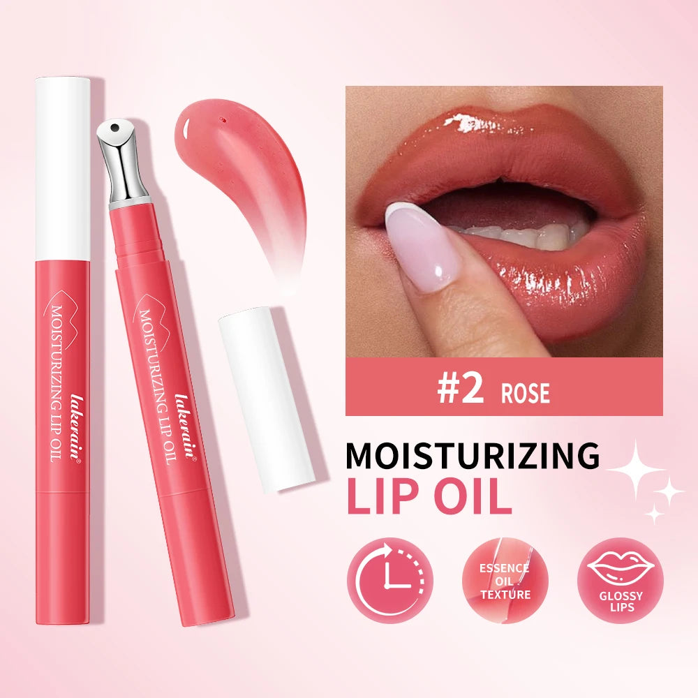 Lakerain Plumping Lip Gloss Hydrating Moisturizing Long Lasting Lip Oil Transparent Lip Tint Daily Lip Care Makeup Cosmetics HIP