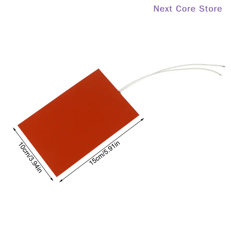 Silicone Heating Pad 60W 12V Flexible Heat Mat for 3D Printer Silicone Heating Pad HIP