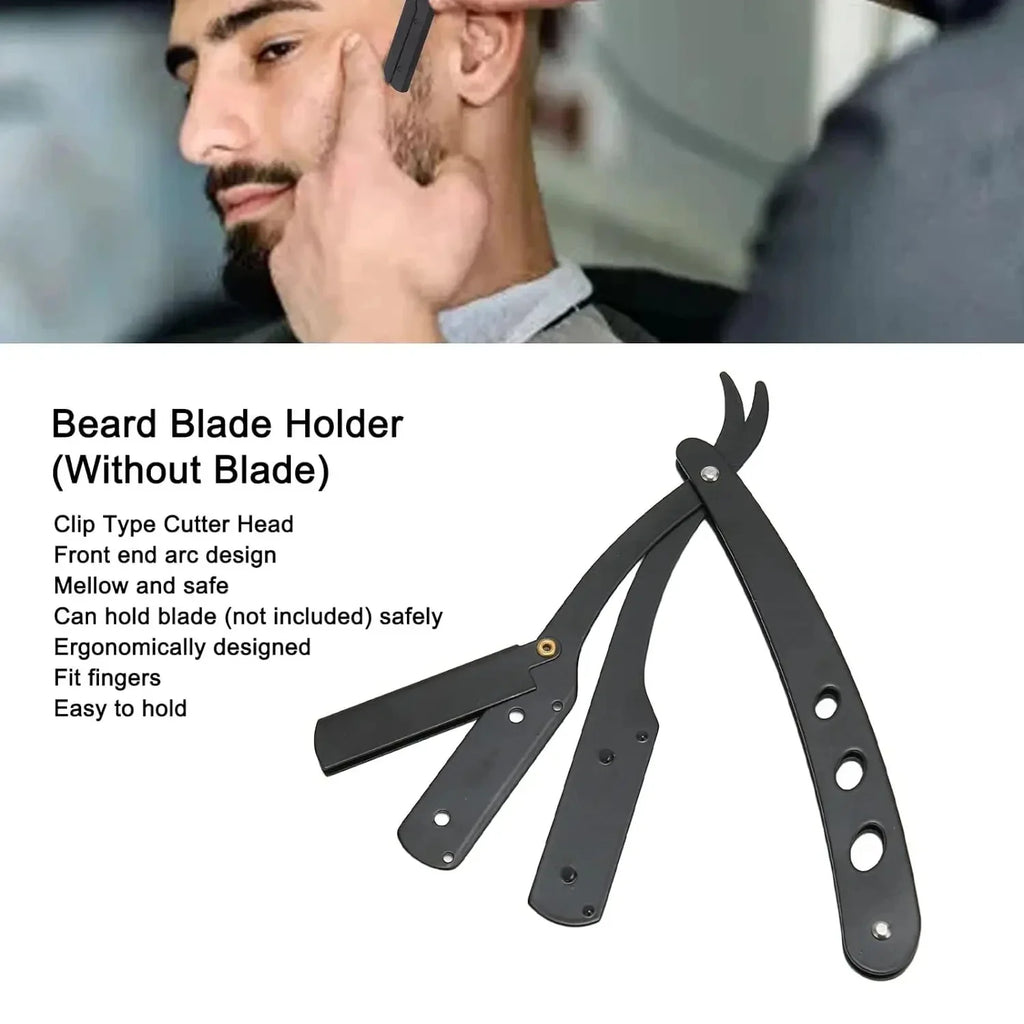 Men's Straight Edge Folding Razor – Stainless Steel + Blades Straight Edge Razor HIP