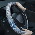 Ice Crystal Floral Steering Wheel Cover – Soft & Breathable Steering Wheel Cover HIP 1