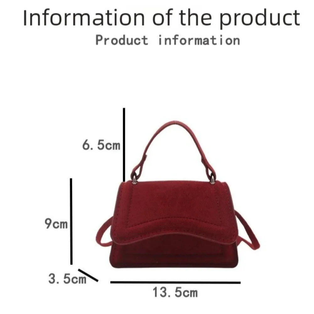 Suede Mini Crossbody Bag – Square PU Leather Shoulder Bag Mini Crossbody Bag HIP