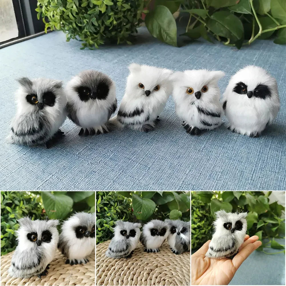 Simulation Owl Ornaments Plush Toys Cute Doll Artificial Fur Toy Christmas Tree Decor Pendant Christmas Gift For Kids Home Decor HIP