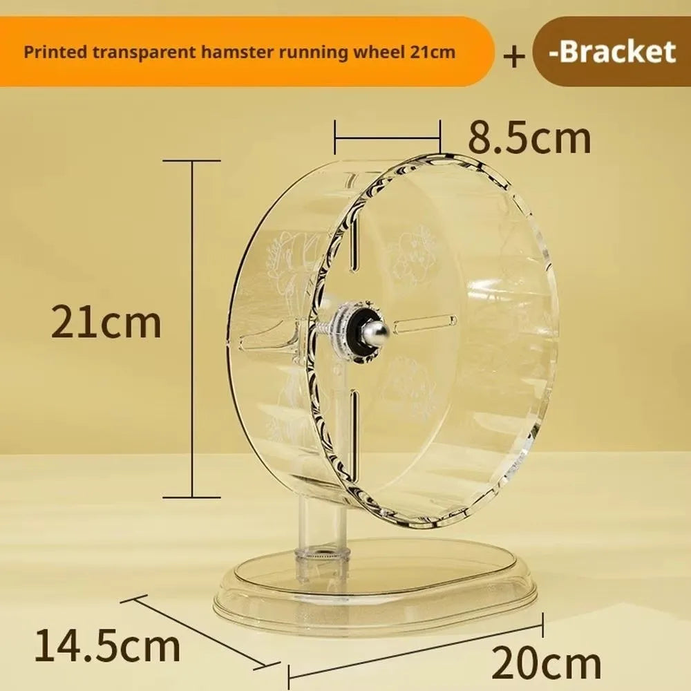 Silent Transparent Hamster Running Wheel – 3 Sizes Pet Exercise Wheel HIP