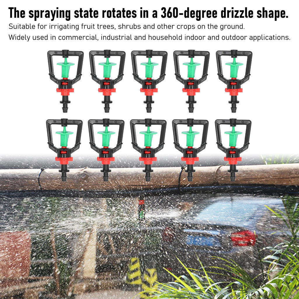 10 Set Rotating G Type Nozzle Plants Watering Sprinkler Refraction Spray Nozzle for Greenhouse Rotating Sprinkler HIP