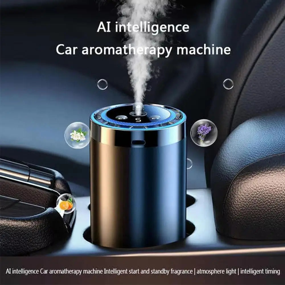 Smart Electric Car Fragrance With Digital Display 3 Modes Adjustable Mist Output Essential Diffuser Portable Car Air Purifier HIP