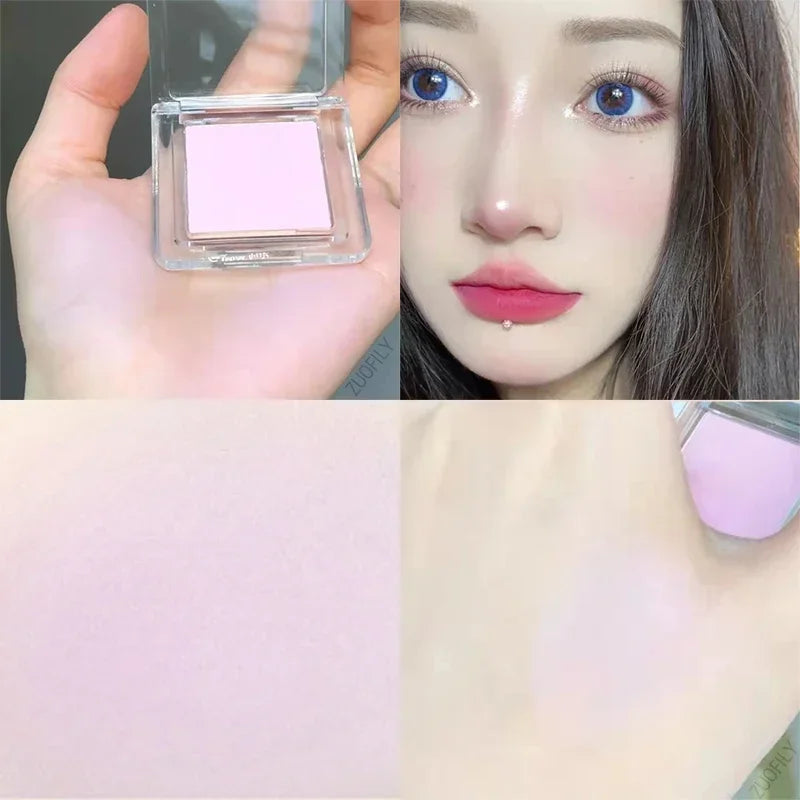 Blush Blueberry Palette Face Mineral Pigment Cheek Blusher Powder Cosmetic Natural Contour Shimmer Highlight Cream Palette HIP