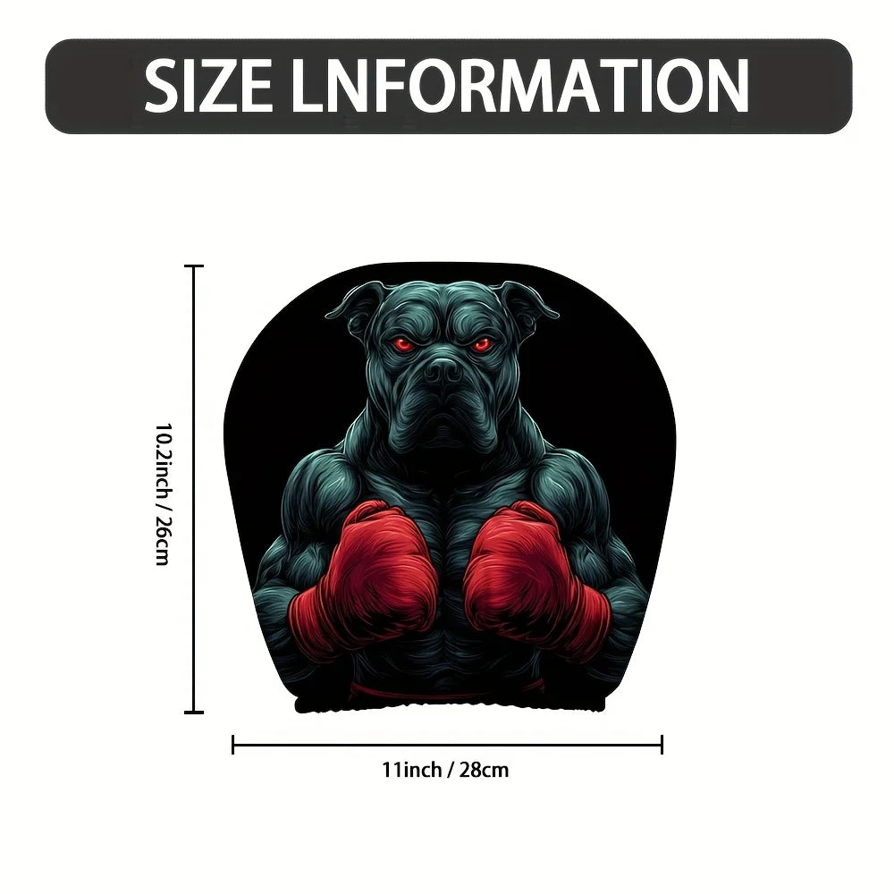 Boxing Print Car Headrest Covers – Soft & Breathable Set of 2 Car Headrest Covers HIP