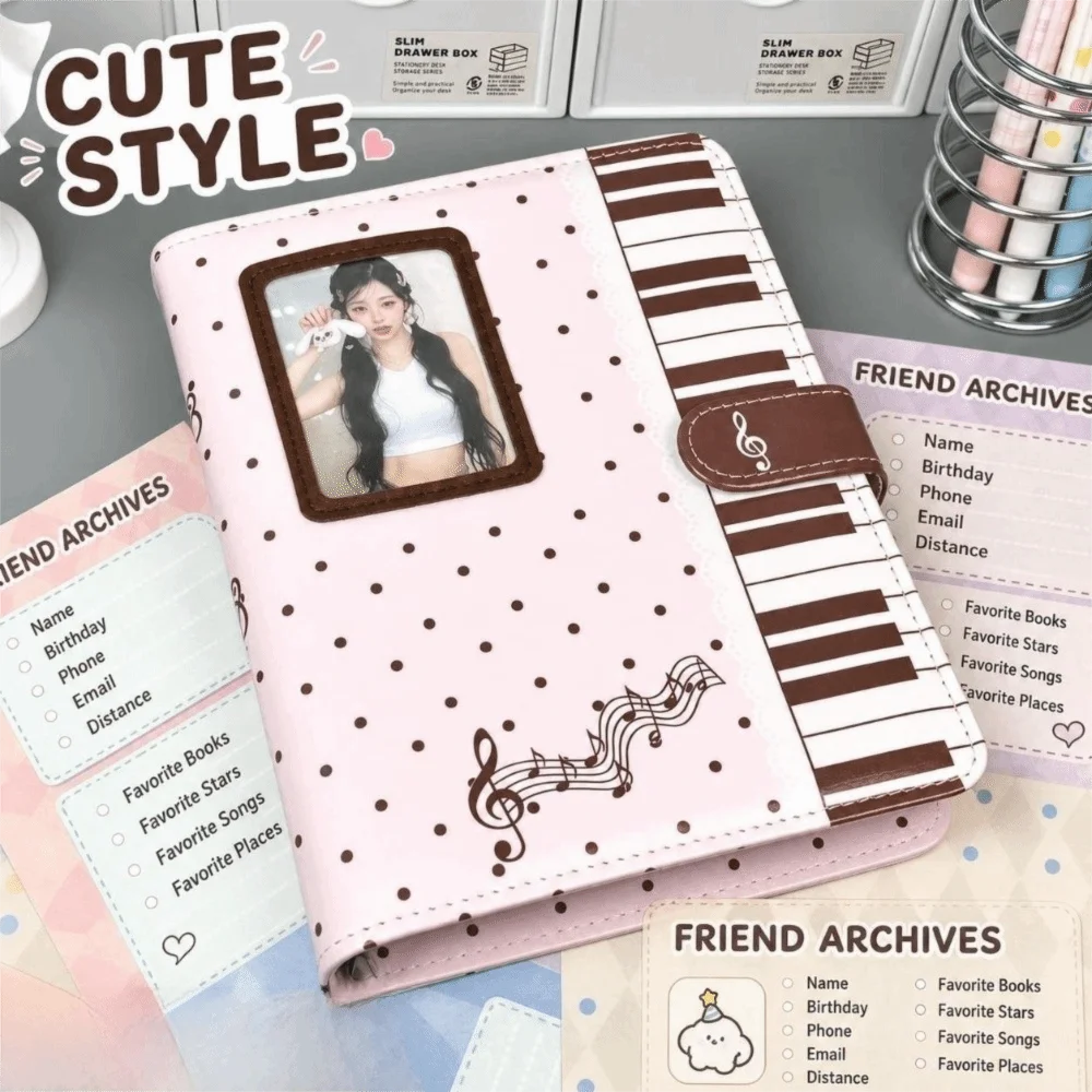 A5 Polka Dot PU Leather Binder Notebook – Loose Leaf Journal Binder Notebook HIP