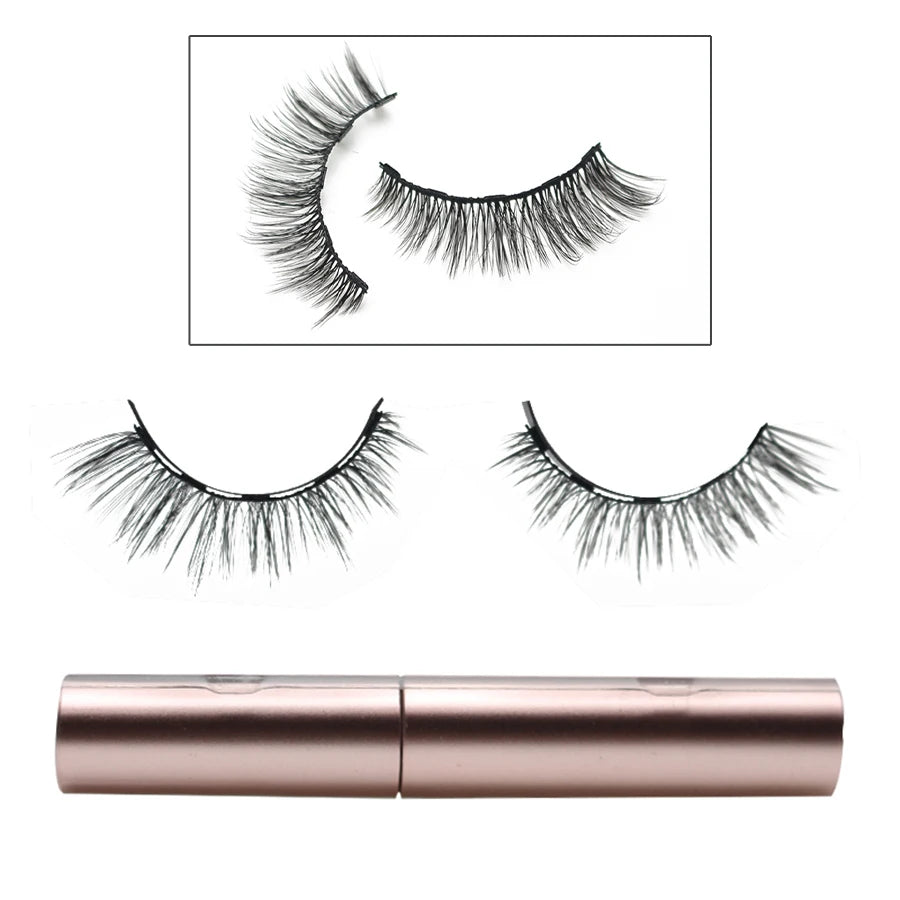 1 Pair Magnetic Eyelashes 3D Mink False Eyelash Magnetic Eyeliner Waterproof Long Lasting Fake Eyelash Tweezer Kit 18 Styles HIP SA127
