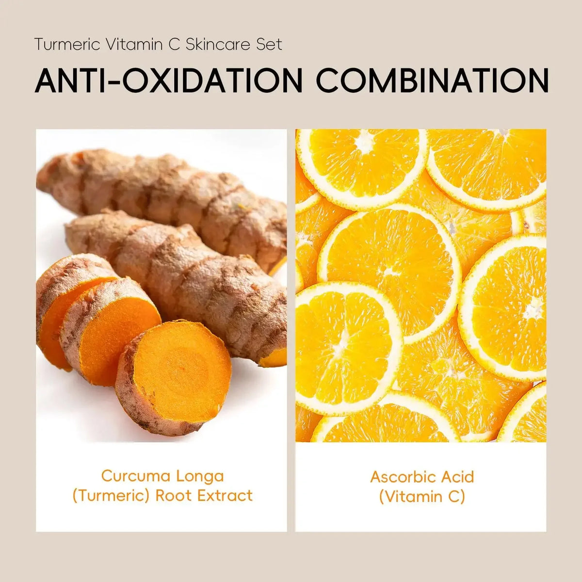 Vitamin C Turmeric 5-Piece Skincare Set – Hydrate & Tighten Skincare Gift Set HIP
