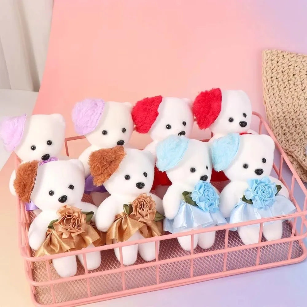 10-Piece Mini Plush Bear Dolls – DIY Bouquet Decoration Set Plush Bear Decoration HIP