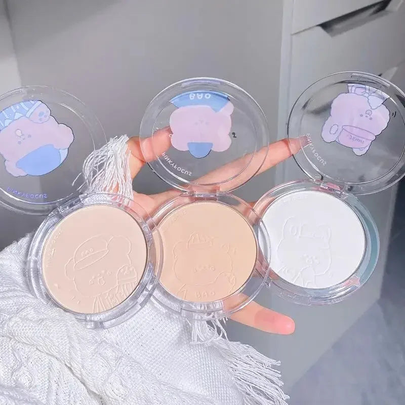 Matte Oil Control Pressed Powder Lightweight Tulle Waterproof Setting Powder Palette Face Fixed Powder Nature Makeup Cosmetics HIP