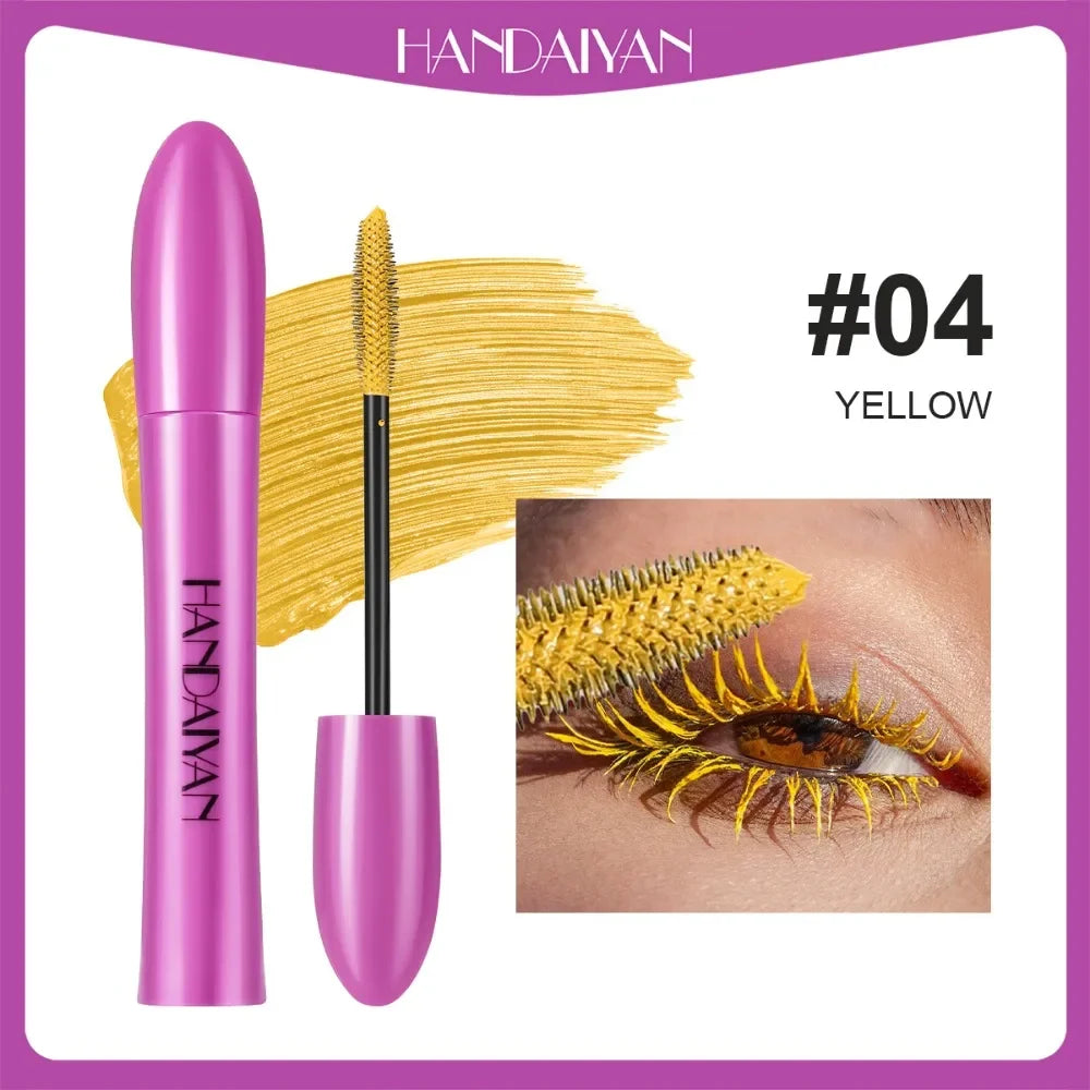 10 Color Waterproof Volumizing Mascara Smudge-Proof Curling Long-Lasting Sapphire Blue Pink Mascara for Bold Eye Look Cosmetics HIP 04 1