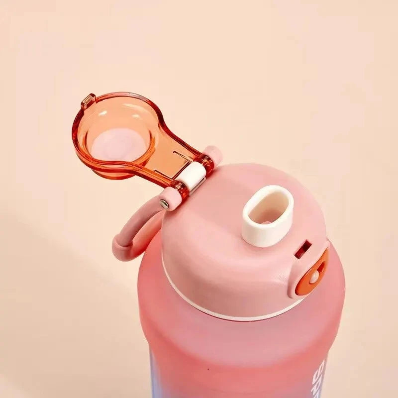 1300ml Color-Changing Gradient Sports Water Bottle with Straw Sports Water Bottle HIP