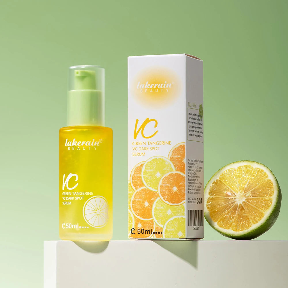 50ml Vitamin C Dark Spot Care Serum Whitening Brightening the Skin Facial Spot Essence Green Tangerine VC Serum SkinCare HIP 50ml