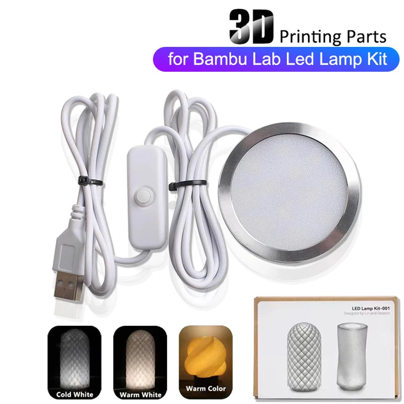Bambu Lab DIY Adjustable LED Light Kit – 3D Printer Mod 3D Printer LED Kit HIP