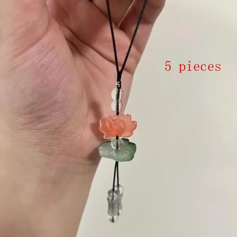 Lotus Flower Beaded Keychain – Phone Charm & Bag Pendant | HIP Beaded Keychain Charm HIP A3