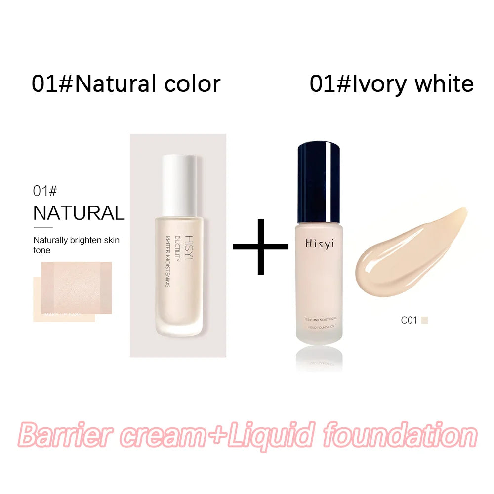 HISYI Moisturizing Liquid Foundation – Natural Blemish Coverage Liquid Foundation HIP 01 set