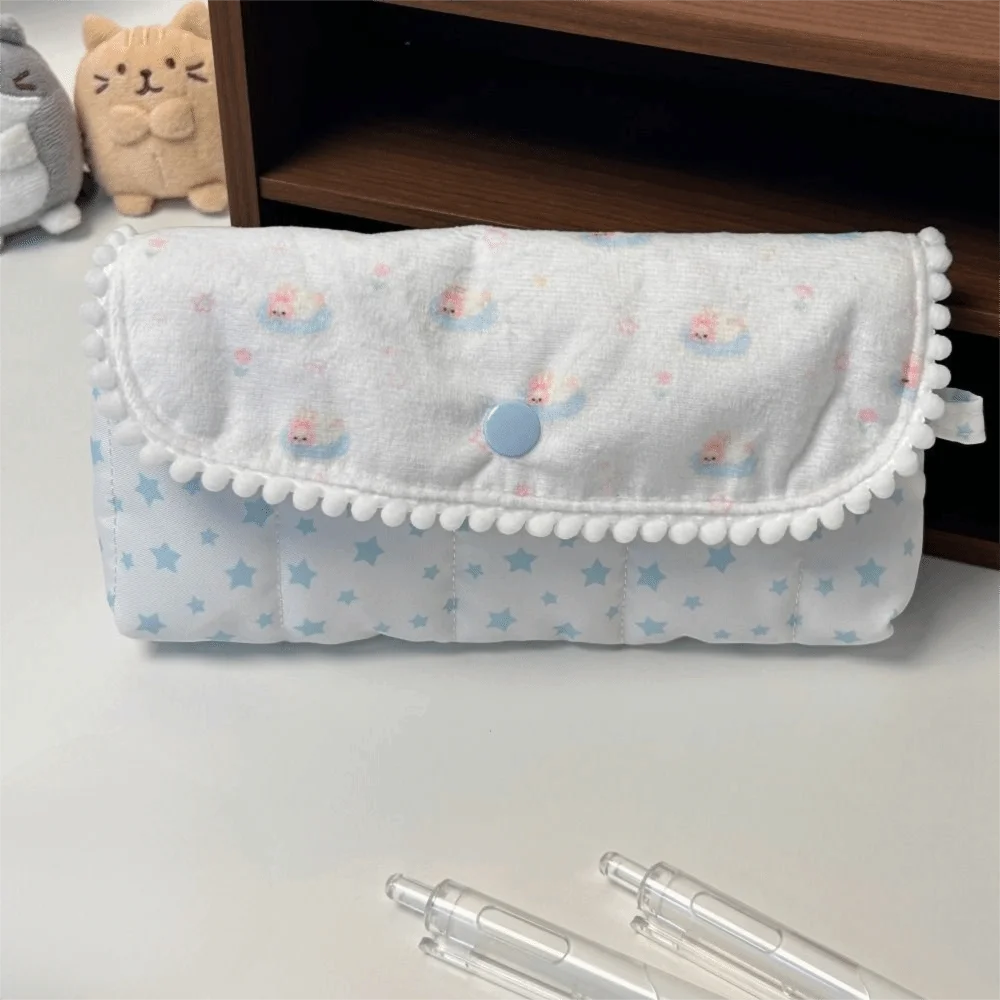 Quilted Bunny Pencil Case – Large Flip-Top Pouch for School Pencil Case Pouch HIP