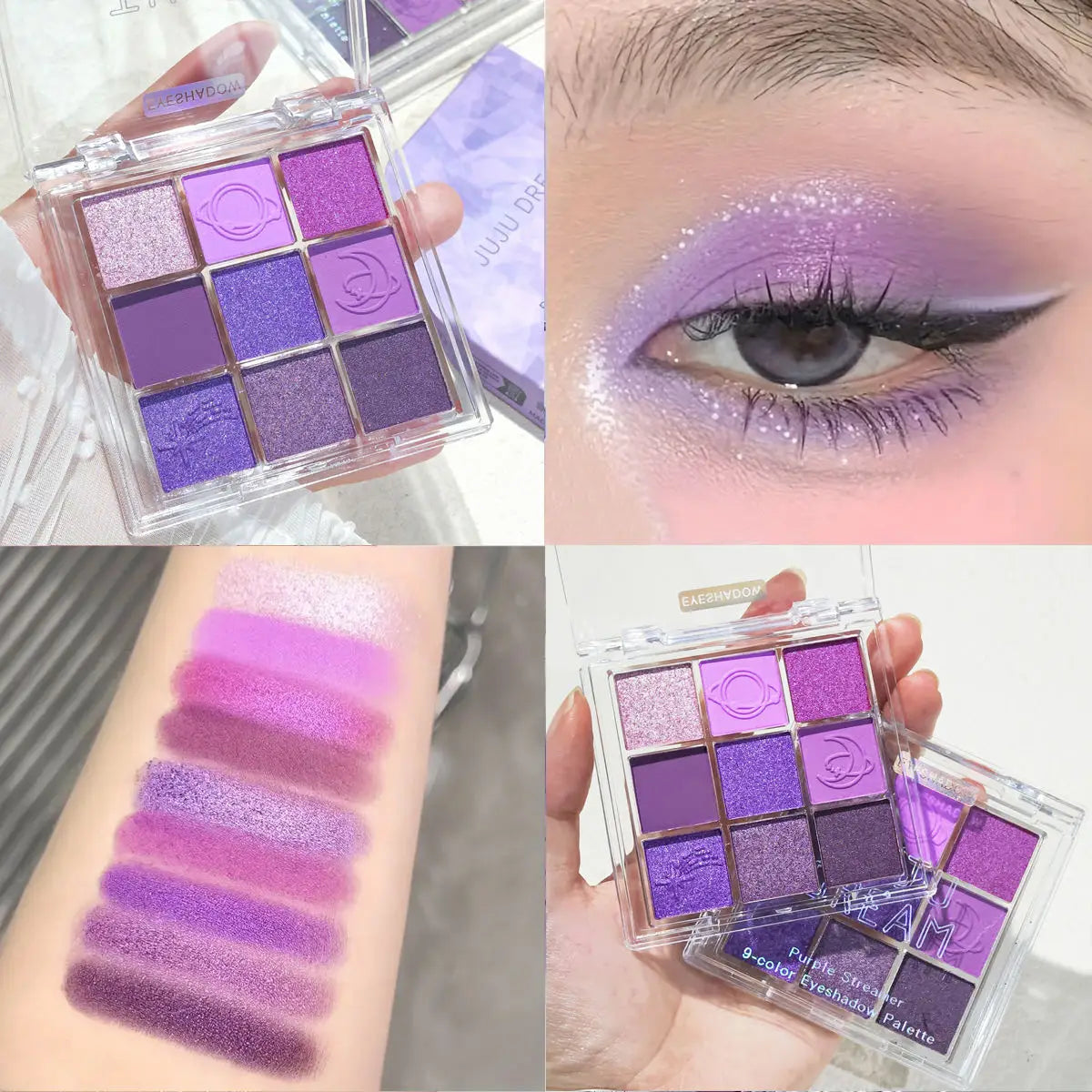 Purple Tassel 9-Shade Eyeshadow Palette – Smoky Violet Eyeshadow Palette HIP 01