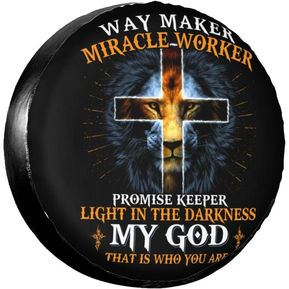 Christian Jesus Spare Tire Cover – Universal Fit SUV RV Truck Spare Tire Cover HIP