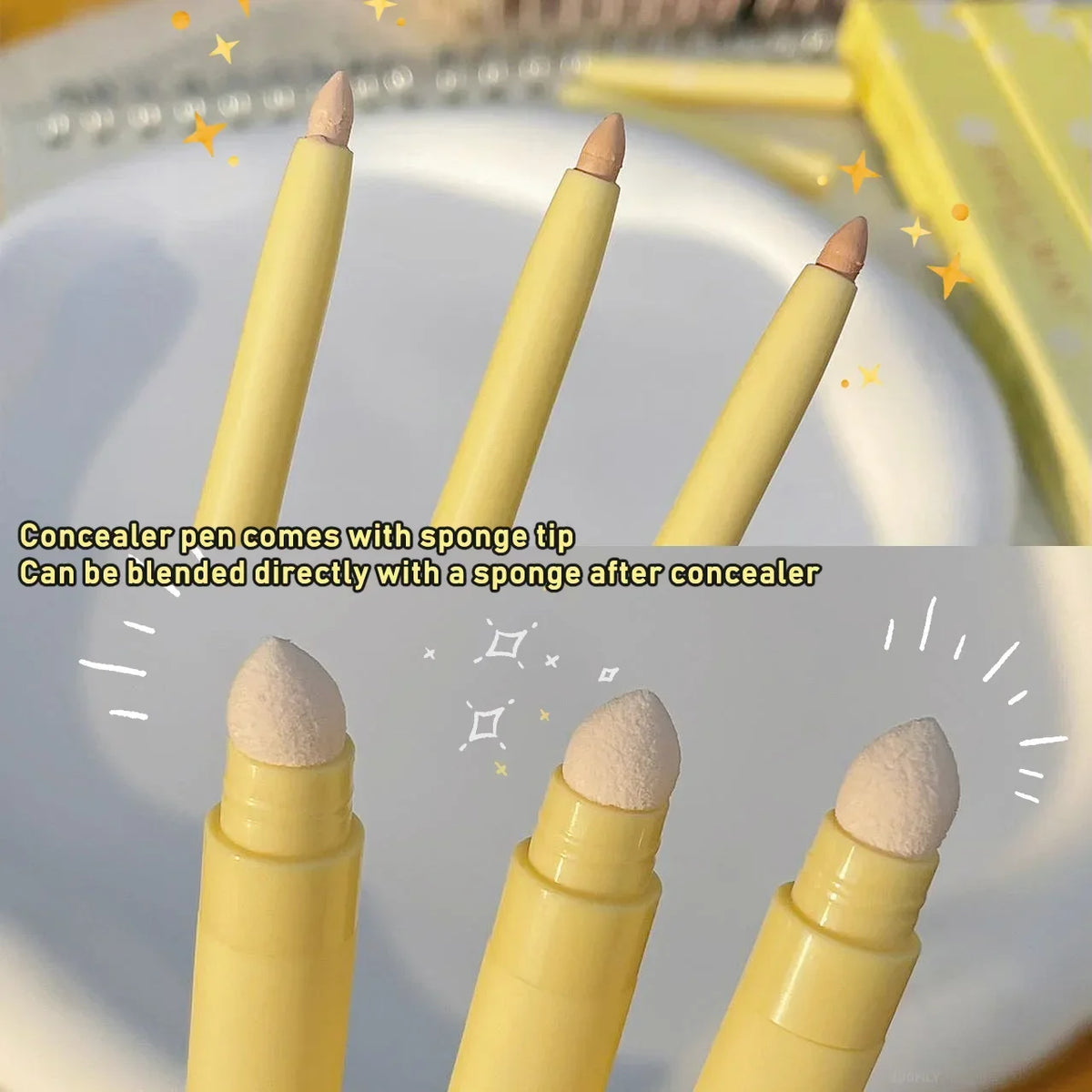Full Cover Concealer Stick Pencil Conceal Spot Blemish Cream Foundation Waterproof Double-ended Contour Makeup Tool Cosmetic HIP