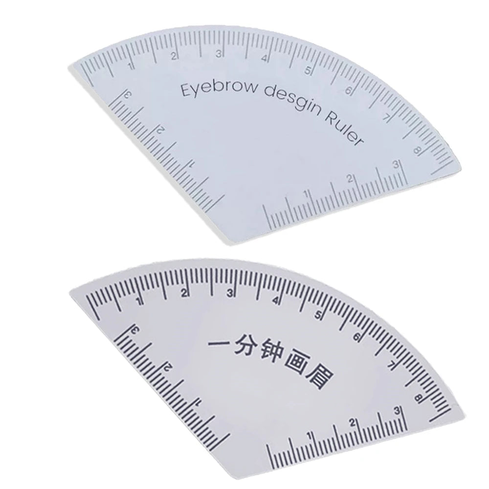 6 Shapes Drawing Eyebrow In 1 Minute Desgin Ruler Microblading Mapping Tool Shaping Permanent Drawing Tattoo Guide Ruler Eye Mak HIP 2Pc White Mix