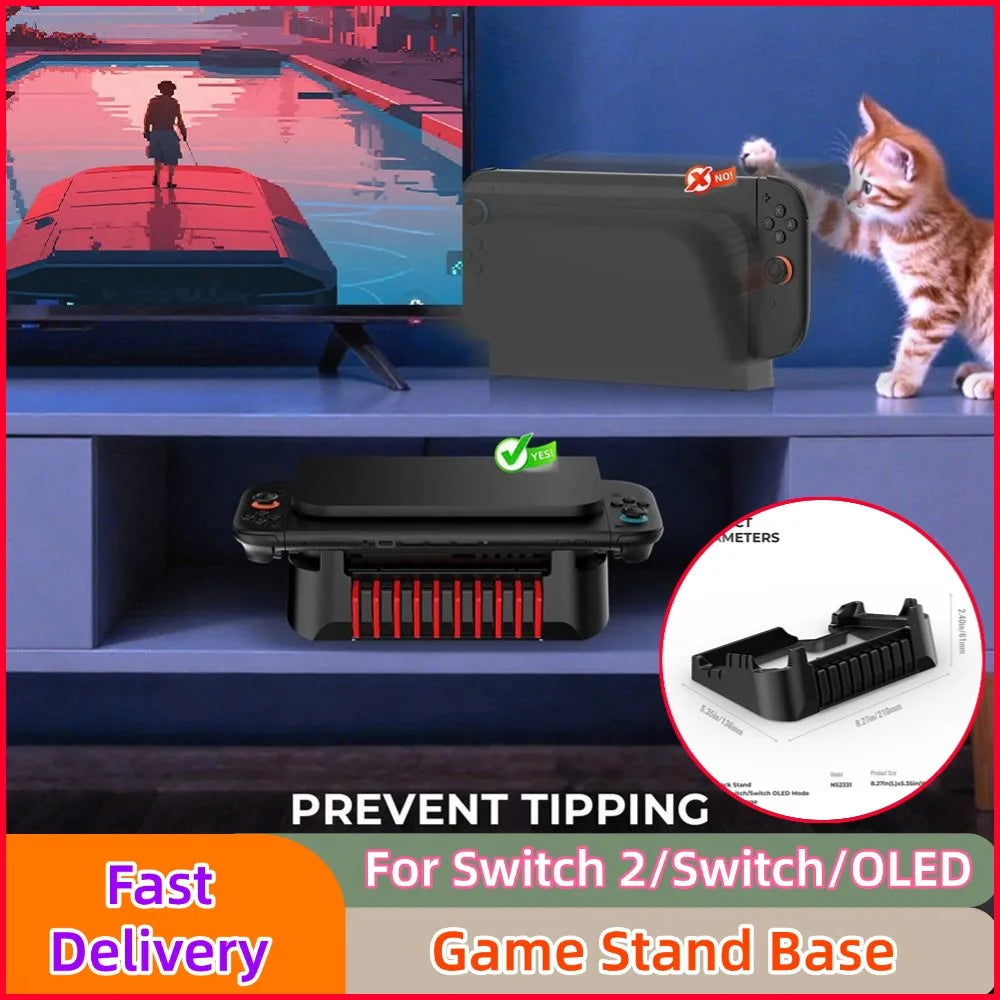 For Switch 2/Switch/OLED Stand Base Game Cartridges Integrated Storage Protecting For Switch 2/Switch/OLED Storage Stand HIP