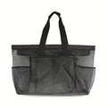 Extra Large Waterproof Beach Bag – Foldable Tote with Pockets Beach Tote Bag HIP C793-Black