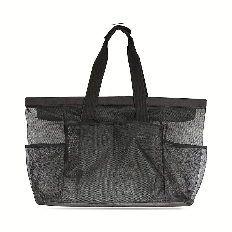 Extra Large Waterproof Beach Bag – Foldable Tote with Pockets Beach Tote Bag HIP C793-Black