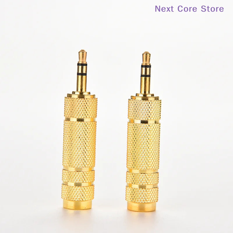 3.5mm to 6.35mm Stereo Audio Jack Adapter – Gold-Plated Audio Jack Adapter HIP