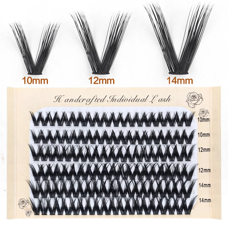 YSDO 6 Rows 120 Clusters False eyelashes Thick V-shaped natural Individual eyelash extension lash bunches fake lashes make HIP